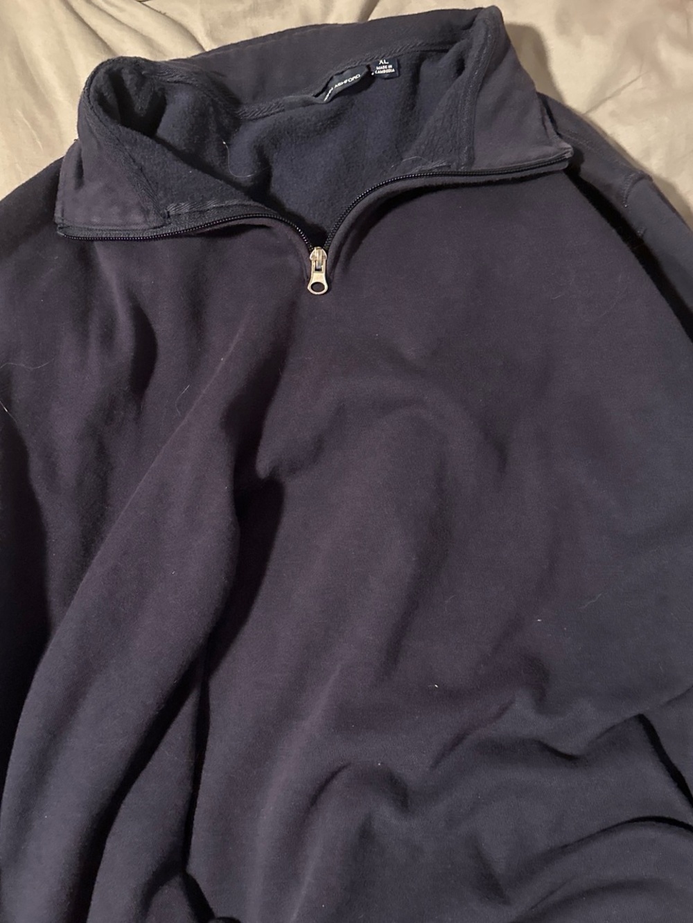 John Ashford Zip-Up Sweater - Navy Blue